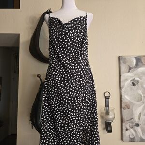 SHEIN Black and White Midi Dress
